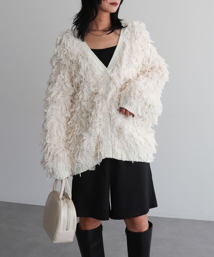 フリンジニットカーディガン/AnriettMusée（アンリエットミュゼ）の