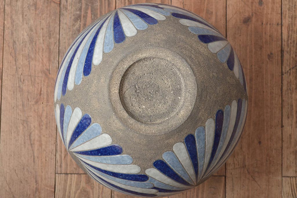 公式】アンティーク家具ラフジュ工房商品詳細ページ矢内斎 彩色壷 共箱