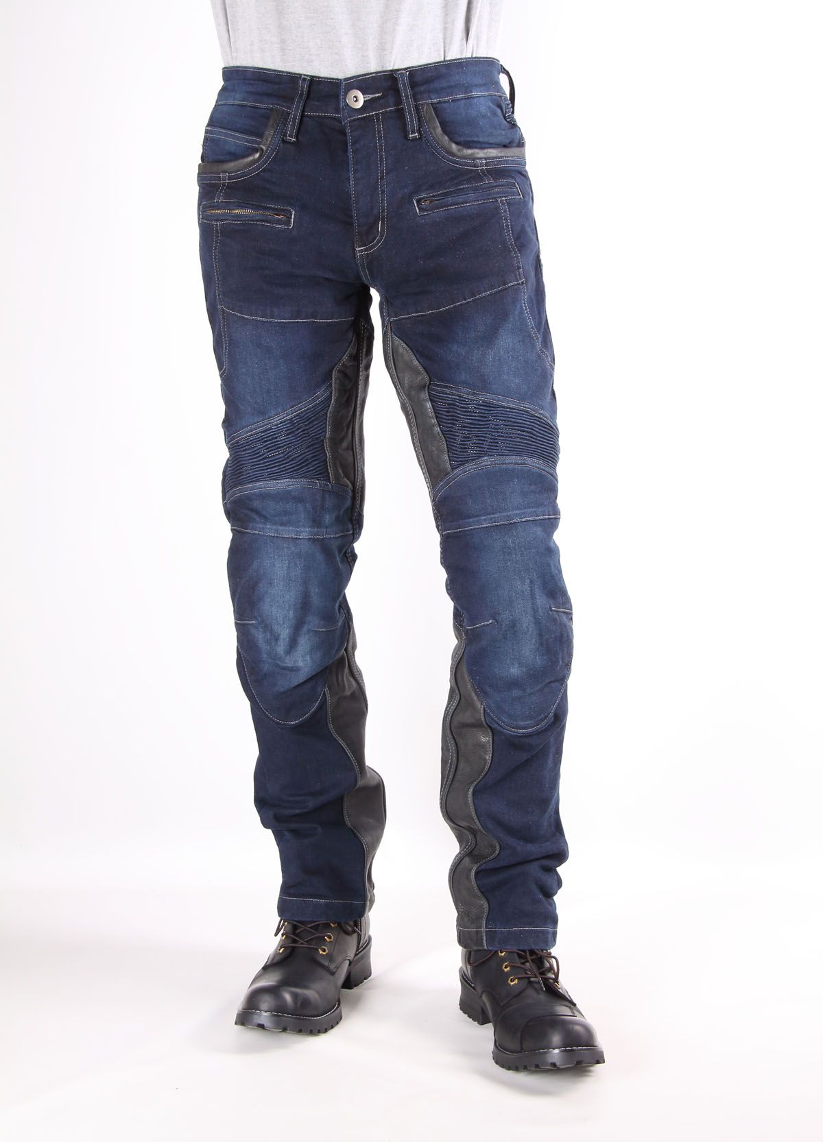 Webike | DEGNER デグナー 本革デニムガード付きデニムパンツ(DP-27-NV