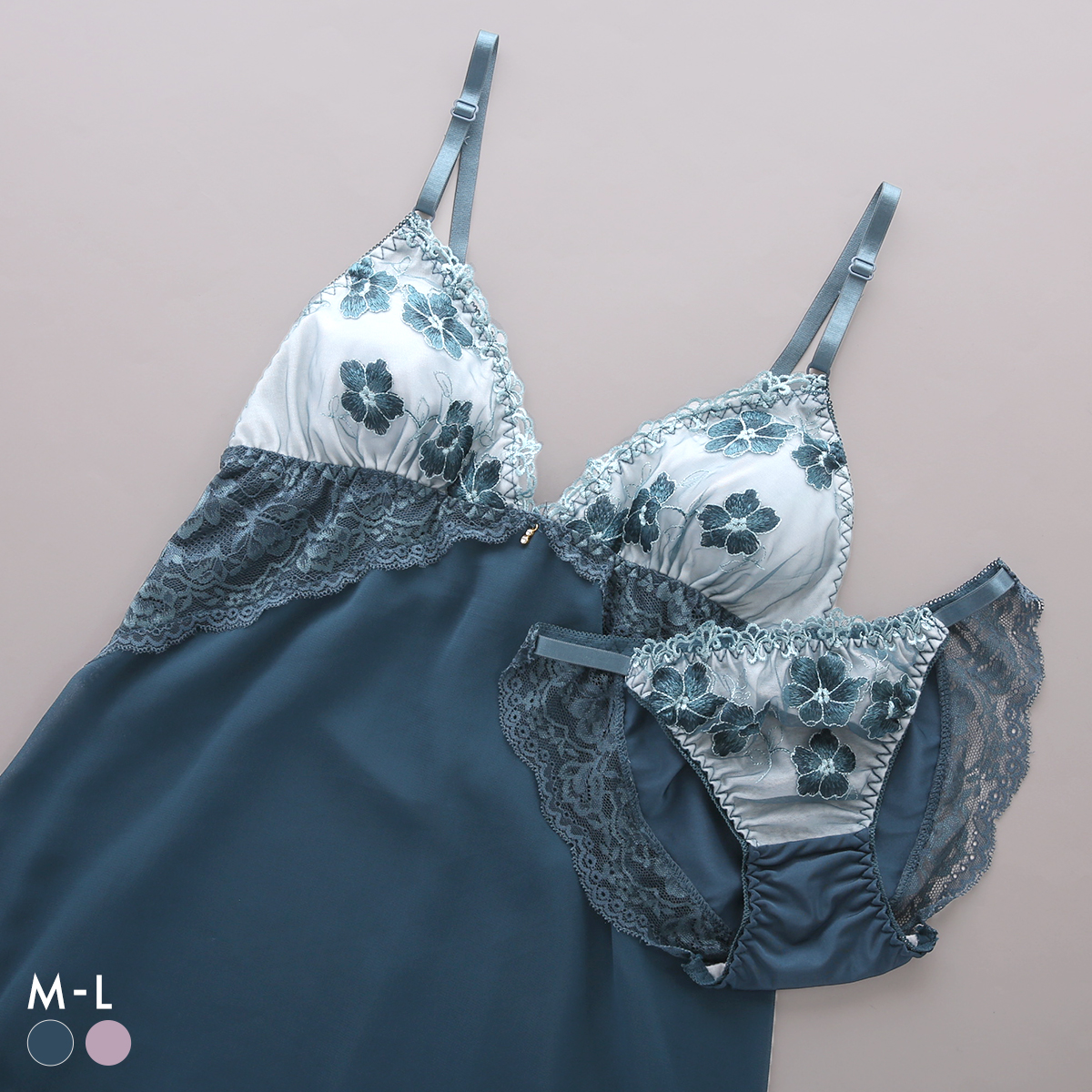 サンエイ ミスティックフラワー カップ付き スリップ＆ショーツ