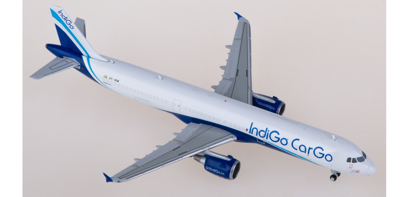 XX40175 Indigo 靛蓝航空Airbus A321P2F VT-IKW JC Wings 1:400 -飞机