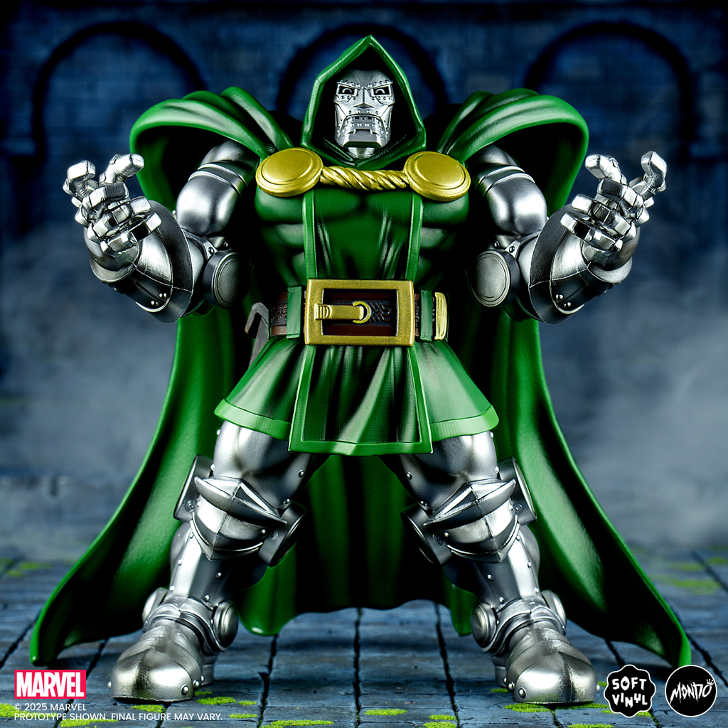 MONDO『ドクター・ドゥーム』ソフビフィギュア、最強の君主の圧倒的な