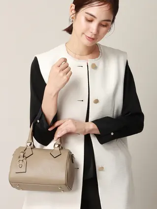 2WAYミニボストンバッグ／MARCO BIANCHINI／シュリンクレザー | SUIT