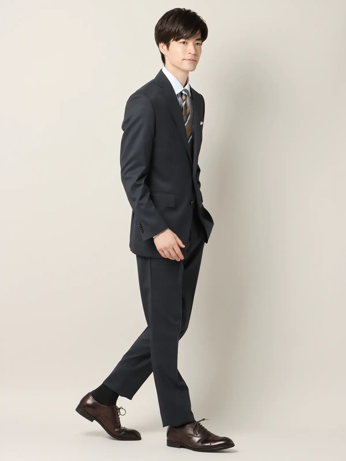 WEB限定／スーツ／ツーパンツ／2つボタン／グレンチェック／CH22