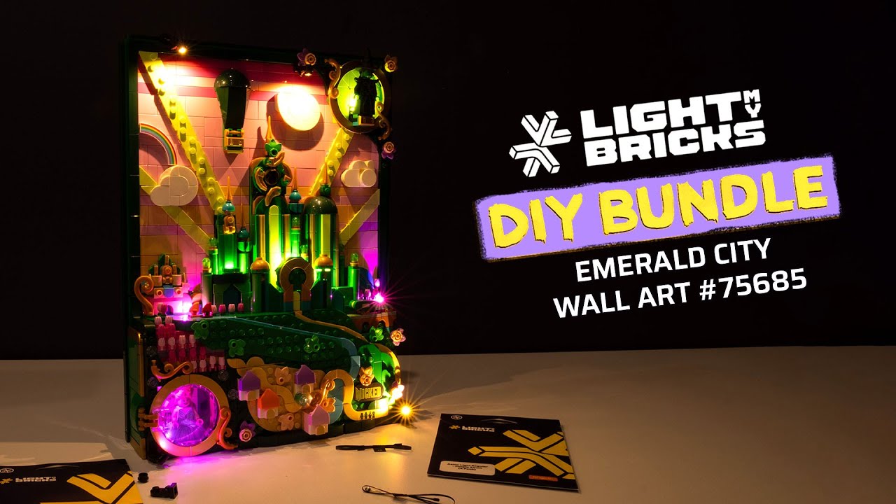 LEGO® Emerald City Wall Art #75685 DIY Light Bundle – Light My
