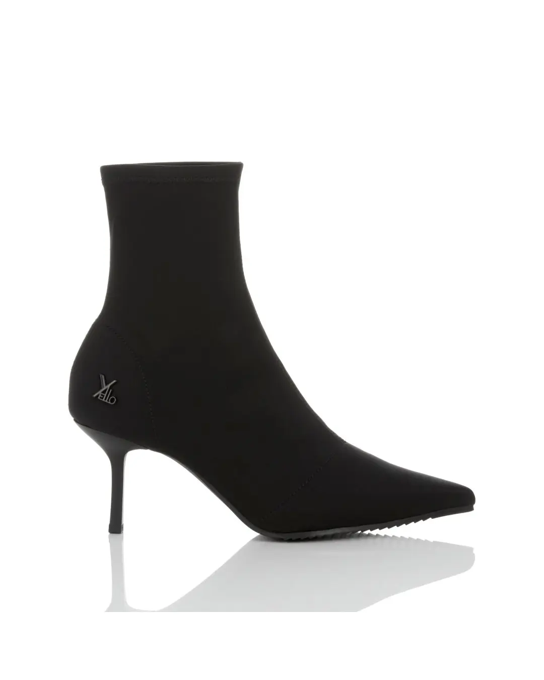 YELLO / TOKYO BLACK COMMA HEEL SHORT BOOTS