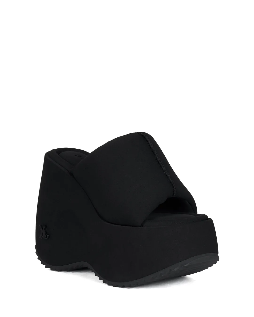 YELLO / TOKYO BLACK PLATFORM SANDALS