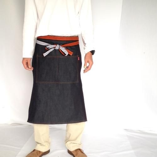 酒屋風前掛け 【デニム】 - エプロン工房ブルームーン | 帆布やデニム