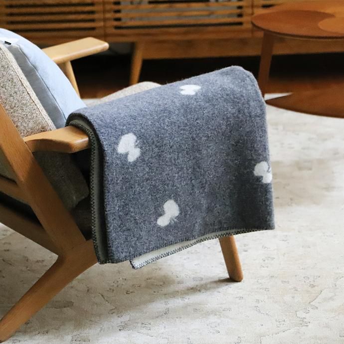 クリッパン × ミナ ペルホネン｜ウールブランケット［choucho］ハーフ