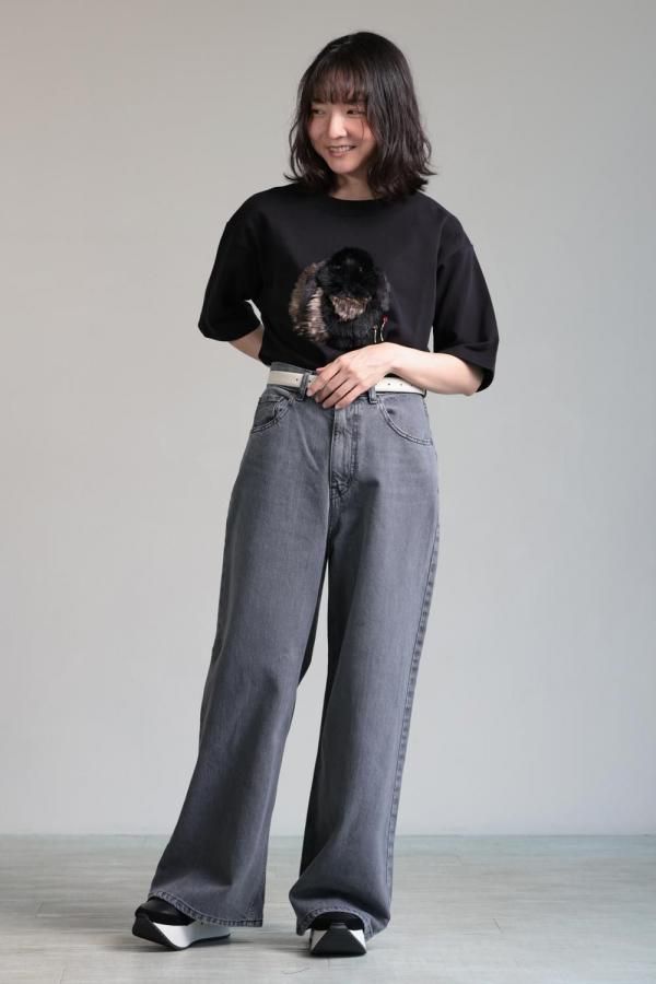 MUVEIL(ミュベール) リボンデニムパンツ - YAMAROKU（ヤマロク