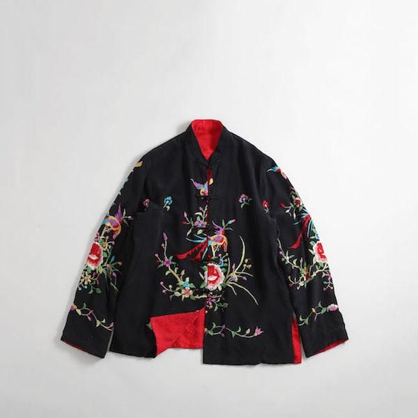 VINTAGE & ANTIQUE] レディース ~90's 刺繍シルクチャイナジャケット