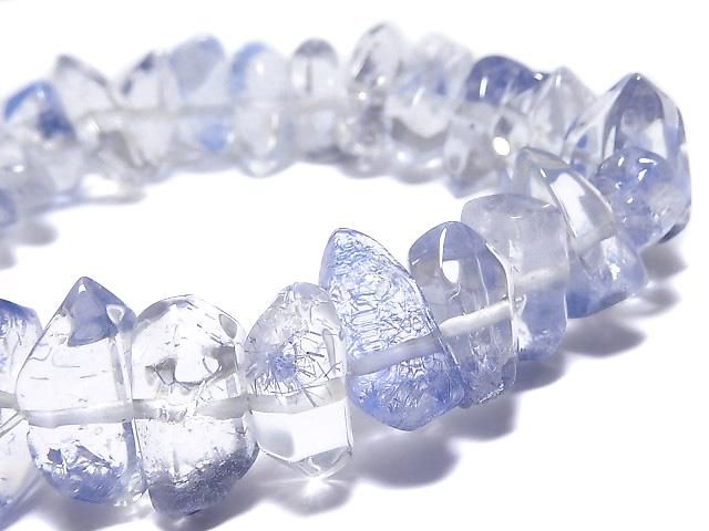 動画】【1点もの】デュモルチェライトインクォーツ タンブル 1連