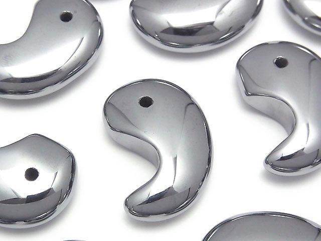 高純度テラヘルツ鉱石 勾玉30×20mm 1個｜天然石ビーズの卸問屋・通販