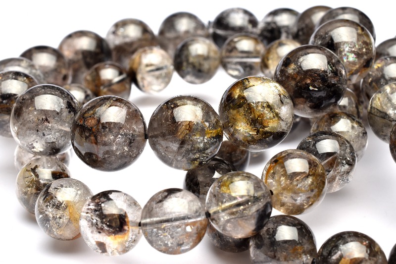 霊峰◇グラファイト入り エレスチャルクォーツ(ヒマラヤ水晶) 9.5mm