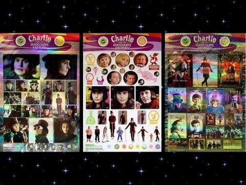 チャーリーとチョコレート工場 ステッカーシート3種類セット - BANDIT