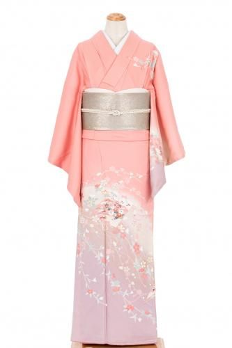 訪問着 絞り 霞取りに辻が花模様 - からん::アンティーク着物