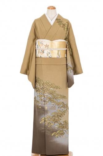 紬 縞に琉球絣柄 - からん::アンティーク着物・リサイクル着物の通販サイト