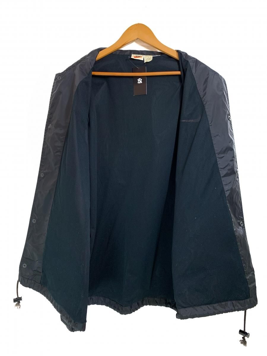 90s NIKE Logo Nylon Coach Jacket 黒 XL相当 銀タグ ナイキ コーチ