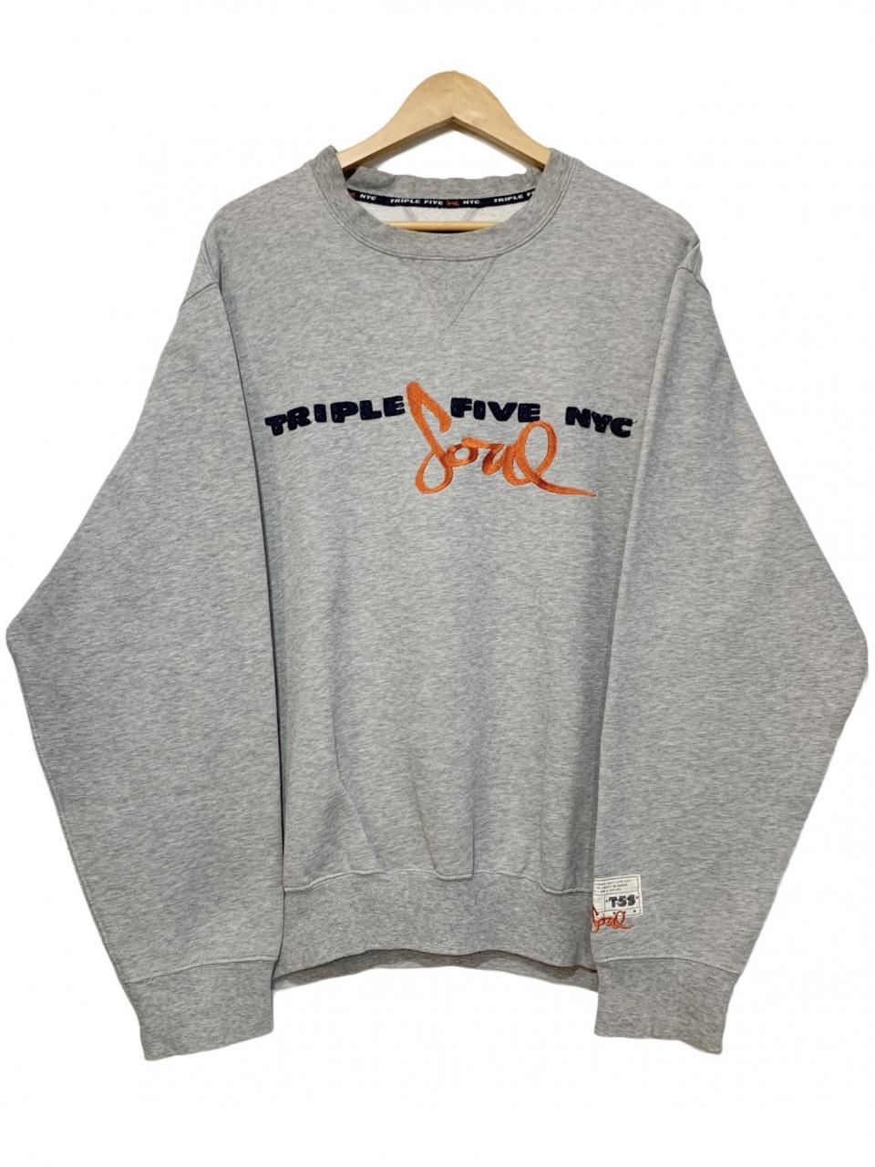 00s TRIPLE FIVE SOUL Logo Sweatshirt 灰 L トリプルファイブソウル