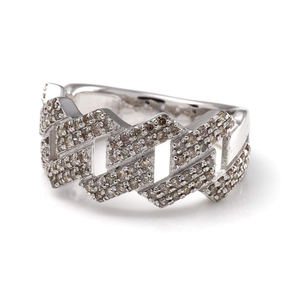 ダイヤモンド 18K ホワイトゴールド リング 11号-12号 AR-V6332