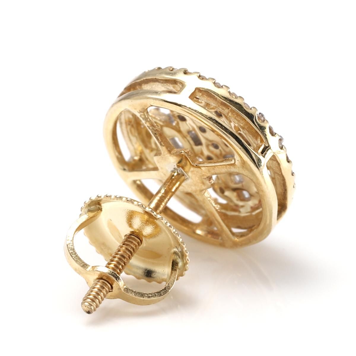 ダイヤモンド 10K イエローゴールド ピアス 10.5mm A134424