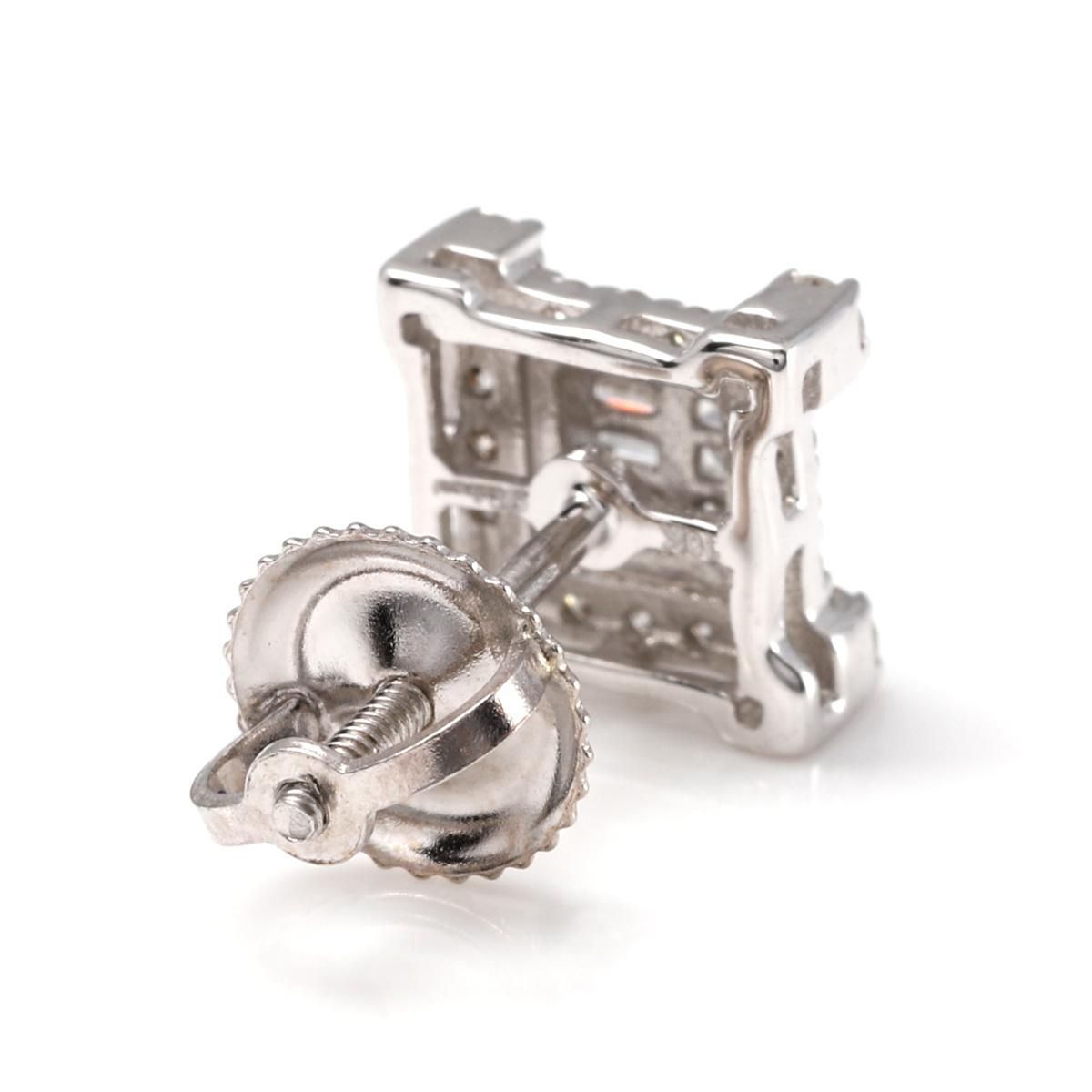 ダイヤモンド 10K ホワイトゴールド ピアス 7.2mm A126296 - AVALANCHE