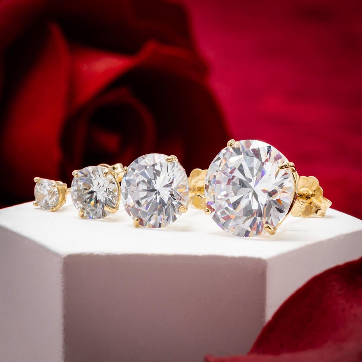 14K イエローゴールド ソリティアピアス 3mm-9mm - AVALANCHE OFFICIAL