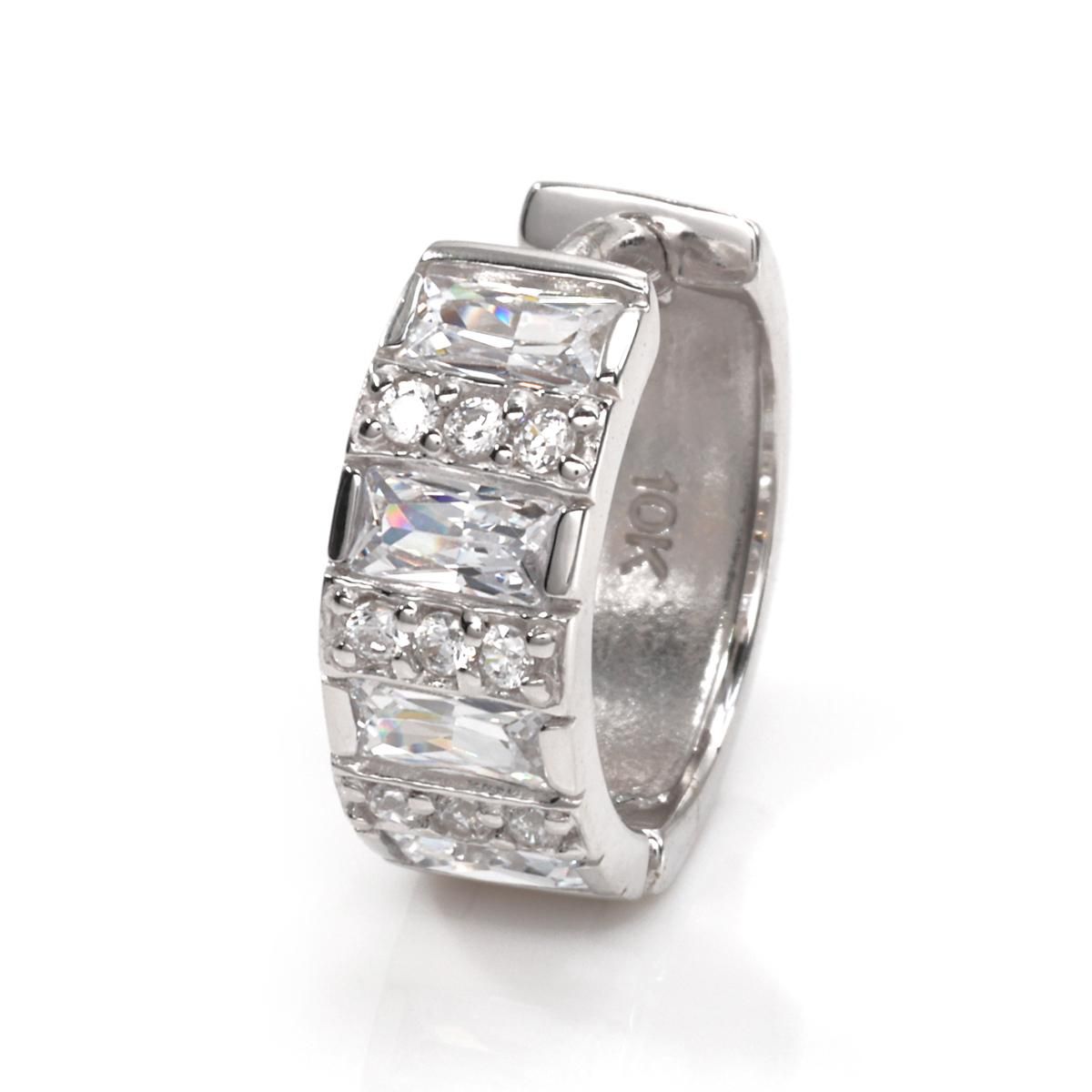 10K ホワイトゴールド ピアス 13mm - AVALANCHE OFFICIAL STORE