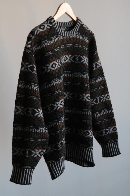 vintage】Christian Dior / fair isle wool knit sweater - Madder vintage