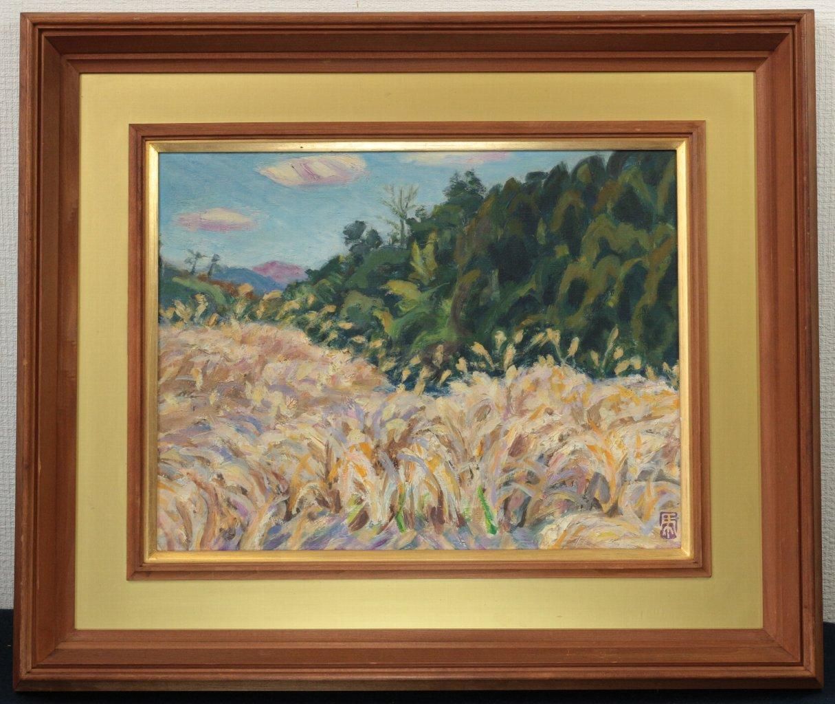 油彩 安宅乕雄 「鎌倉山なみ1971年 F6」商品番号07041001 - 絵のある