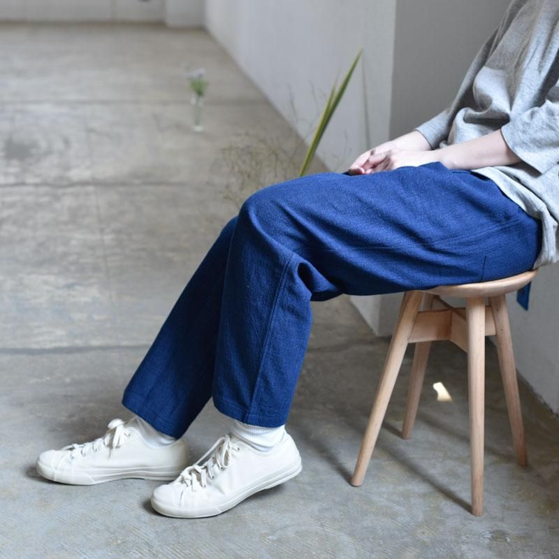 備後節織 テーパードパンツ 2nd.model 風合藍（厚地） - yohakuの公式