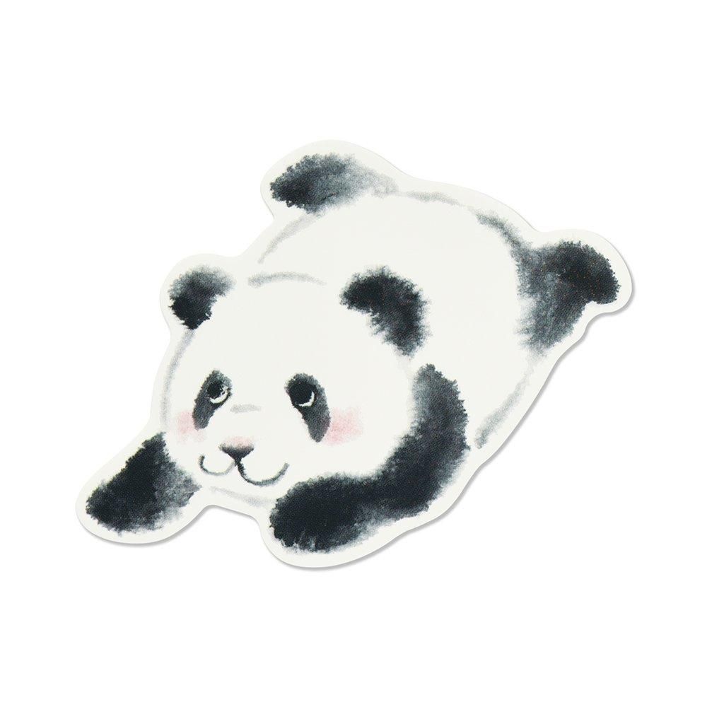 耐水耐光仕様ステッカー 墨絵 ぱんだ - レター・カード専門店 - G.C.