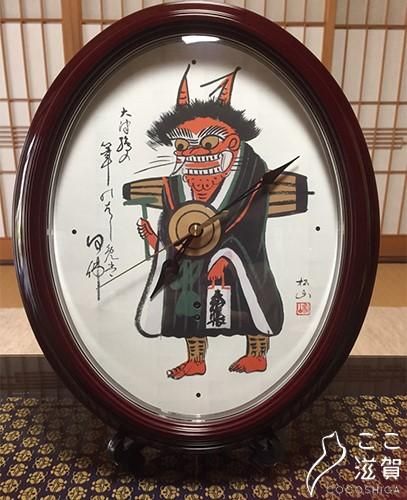 大津絵 鬼の寒念佛」電波掛時計 【有限会社貴宝堂】 - 滋賀の名品