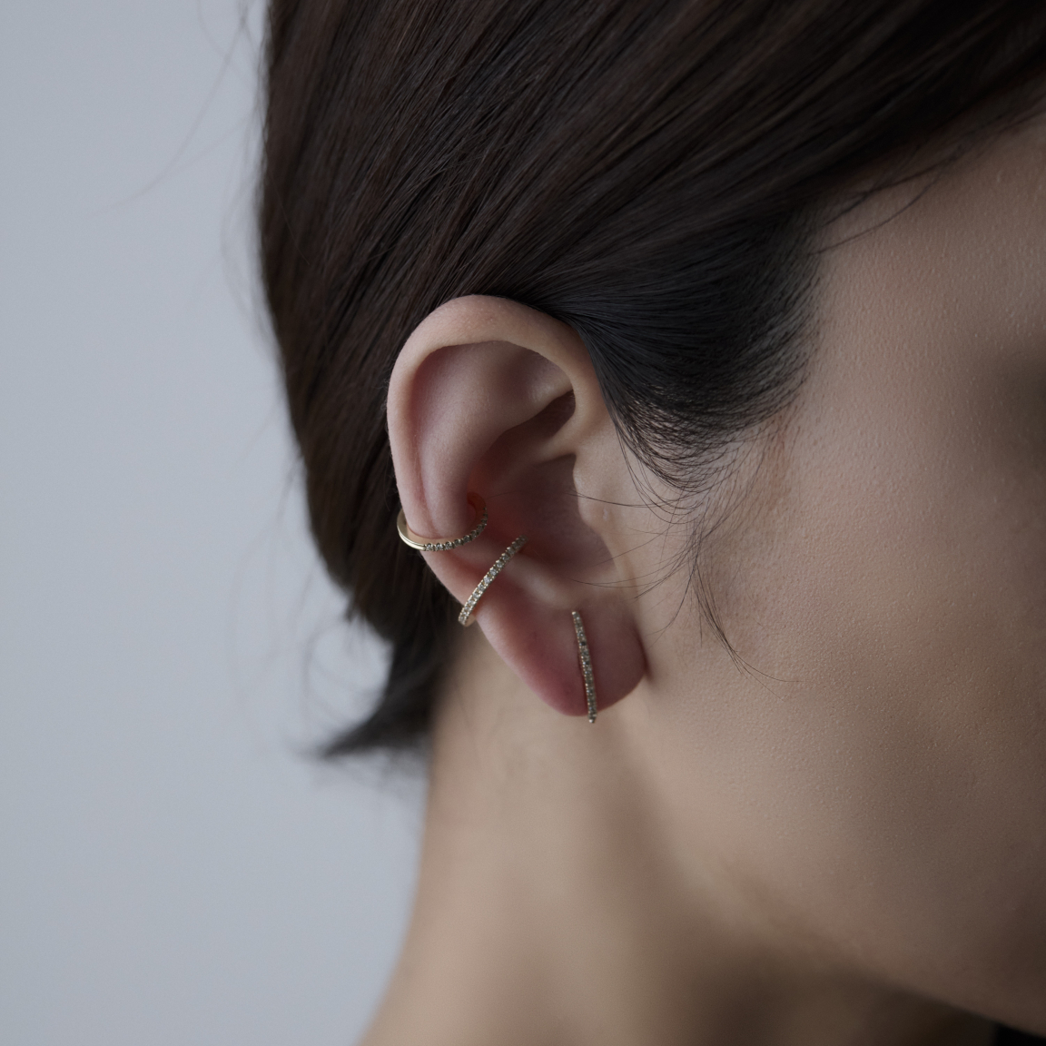 美品 hirotaka ヒロタカ ダイヤモンド オニキス ピアス 片耳 k10