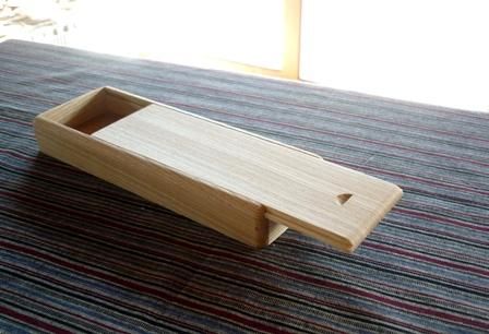木の筆箱 セン - 七曜工房 nanayoukoubou 木のクラフトと笛の工房