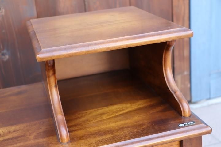 送料込み】karimoku カリモク テレフォンベンチ 木製 アンティーク家具