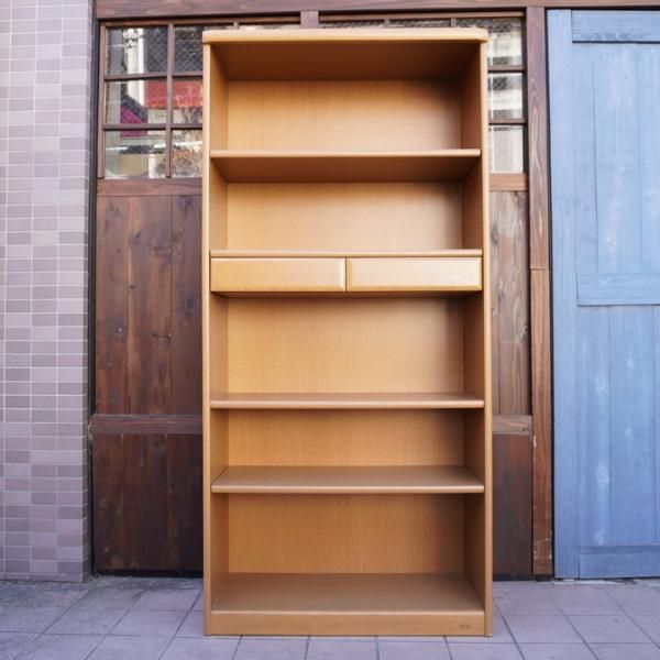 浜本工芸 ナラ材 オープンラック 本棚 本箱 書棚 ブックシェルフ