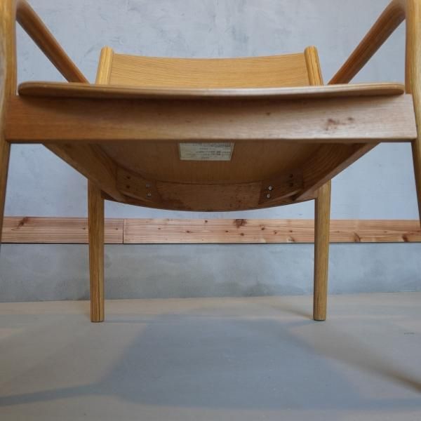 値下げ/無印良品(MUJI)のオーク材を使用したラウンジアームチェアです