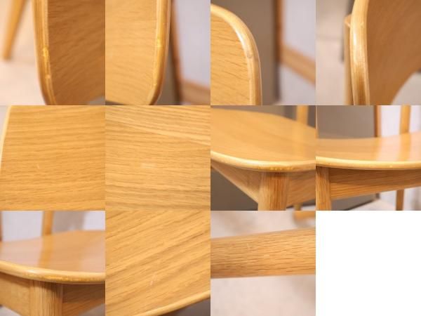 無印良品(MUJI)のオーク材を使用したラウンドチェア2脚セットです