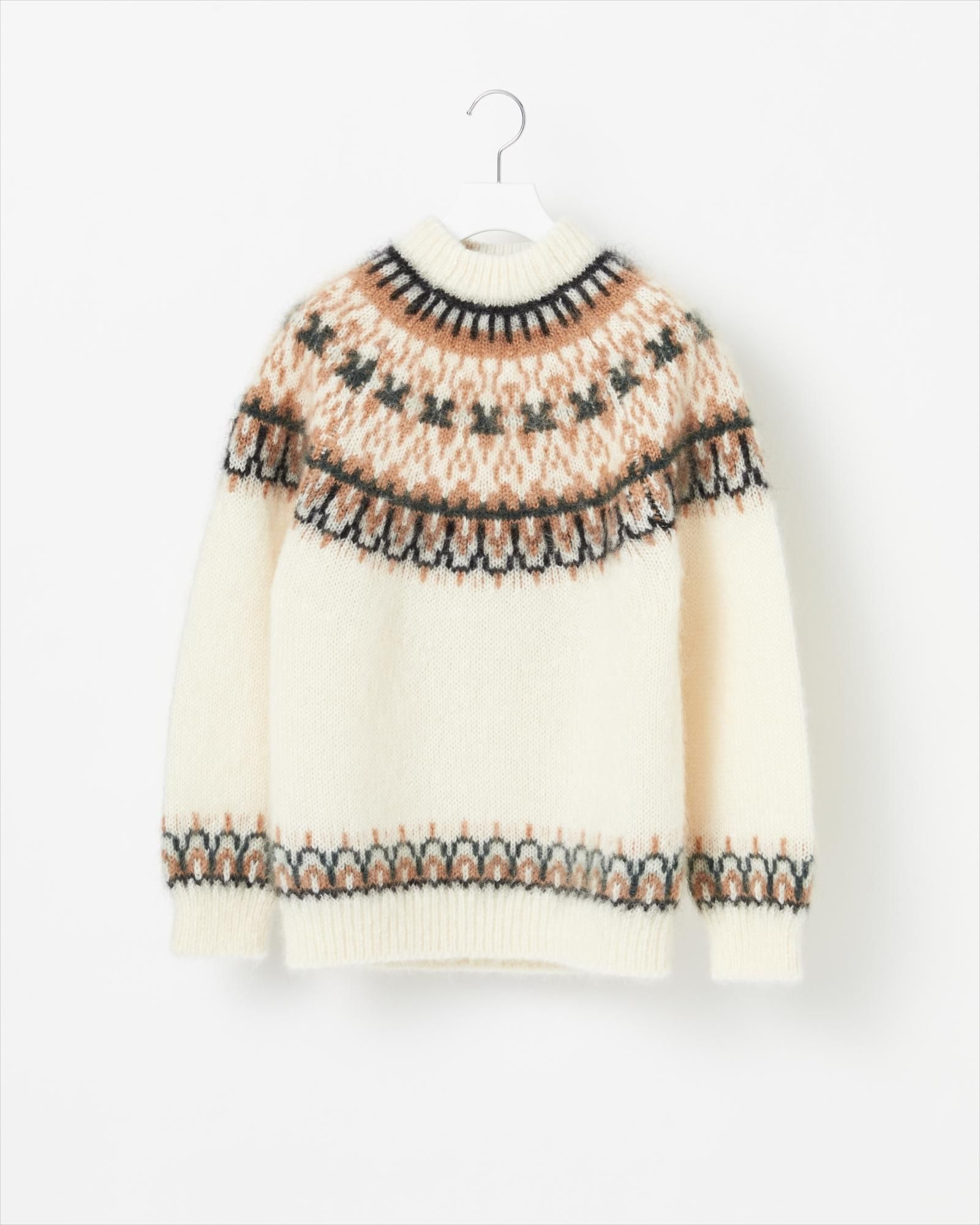 MOHAIR WOOL NORDIC KNIT PULLOVER - Yonetomi STORE ONLINE｜ヨネトミ