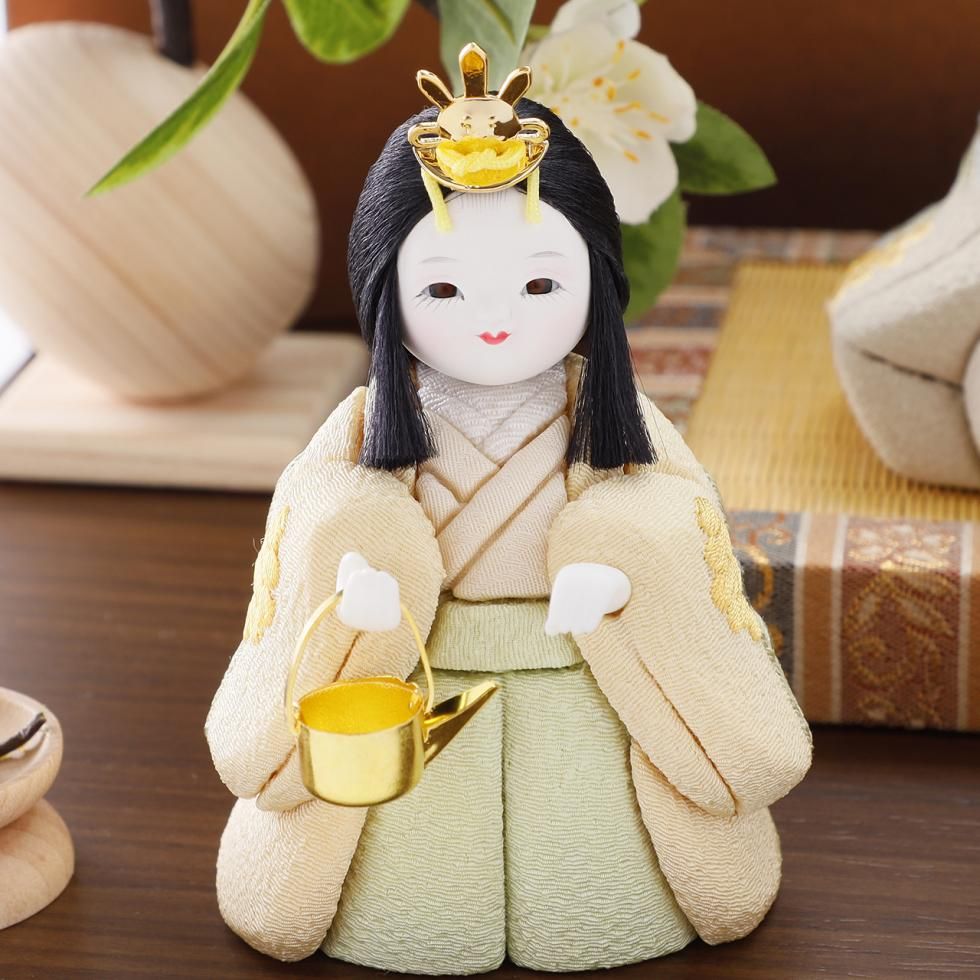 雛人形（ひな人形）「mimoza」｜鈴木晃隆 五人飾り｜コンパクトな木目