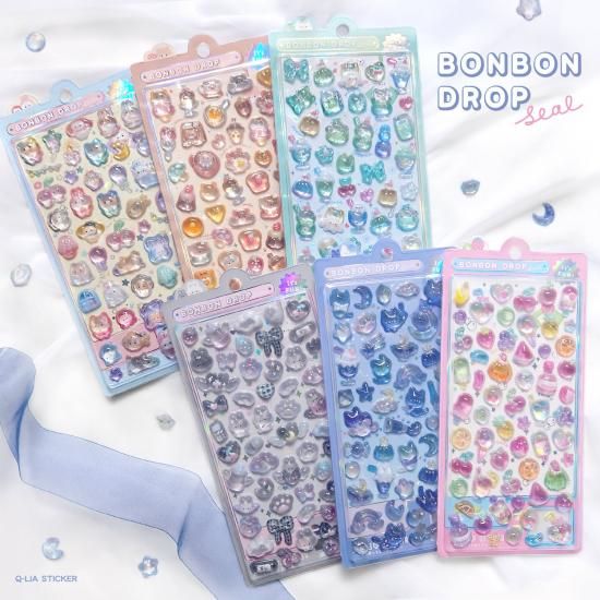 ネコポス対応】ボンボンドロップシール しろくろボンボン - クーリア
