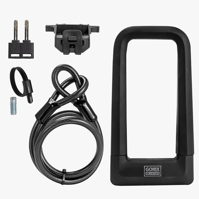 GORIX[ゴリックス] 自転車 ワイヤーロック U字ロック 鍵 長さ1.2m