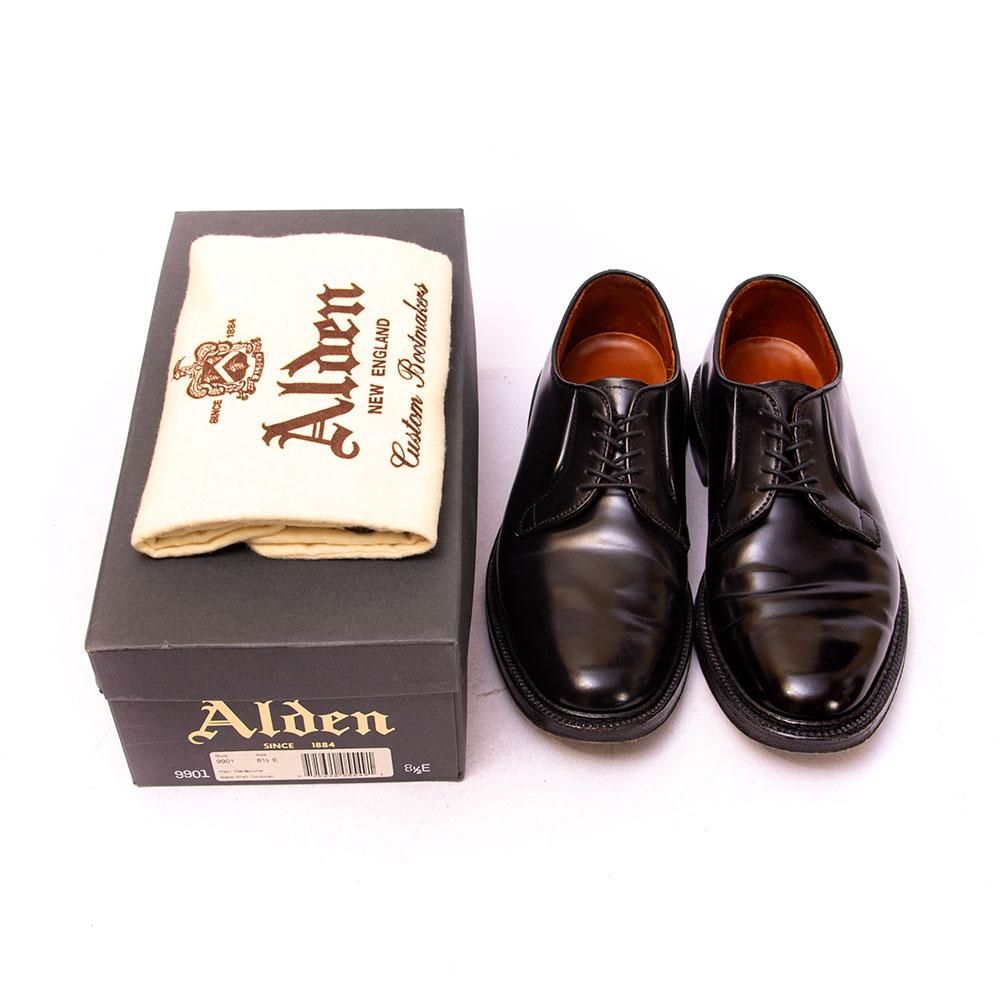 オールデン 9901 プレーントゥ ブラック コードバン サイズ8.5E - 中古