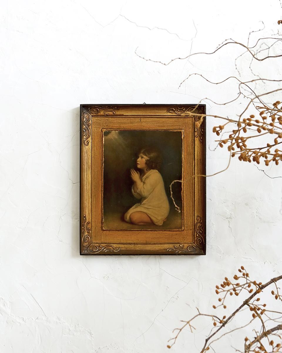 フランスアンティーク ウォールアート ジョシュア・レノルズ ”祈りを