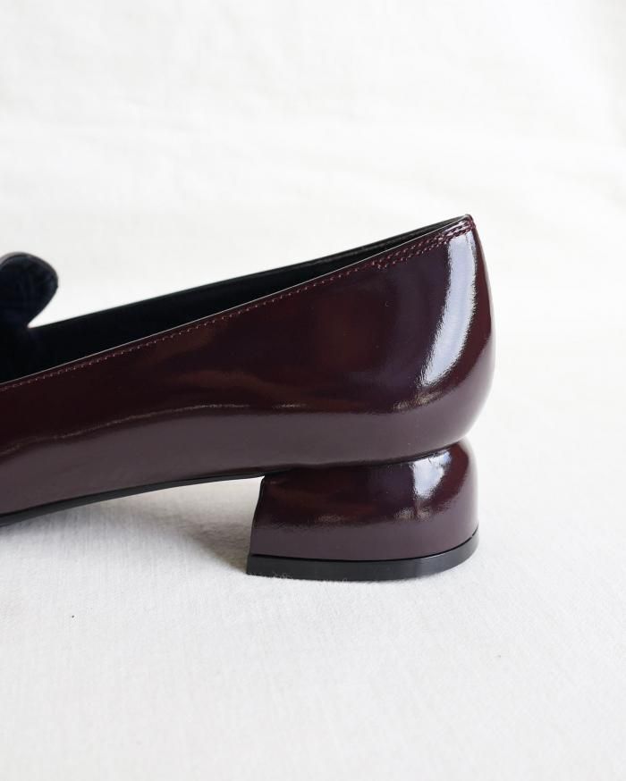 Mame Kurogouchi：Cowhide Leather Loafers - BORDEAUX - ORANN ONLINE