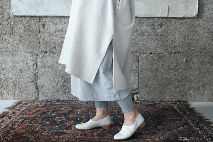 evam eva(エヴァム エヴァ) 【2022aw新作】プレスウール ローブコート