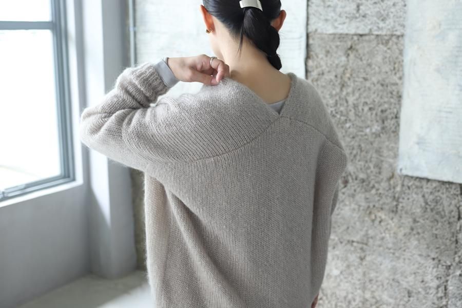 evam eva(エヴァム エヴァ) 【2022aw新作】モヘア シルク カーディガン