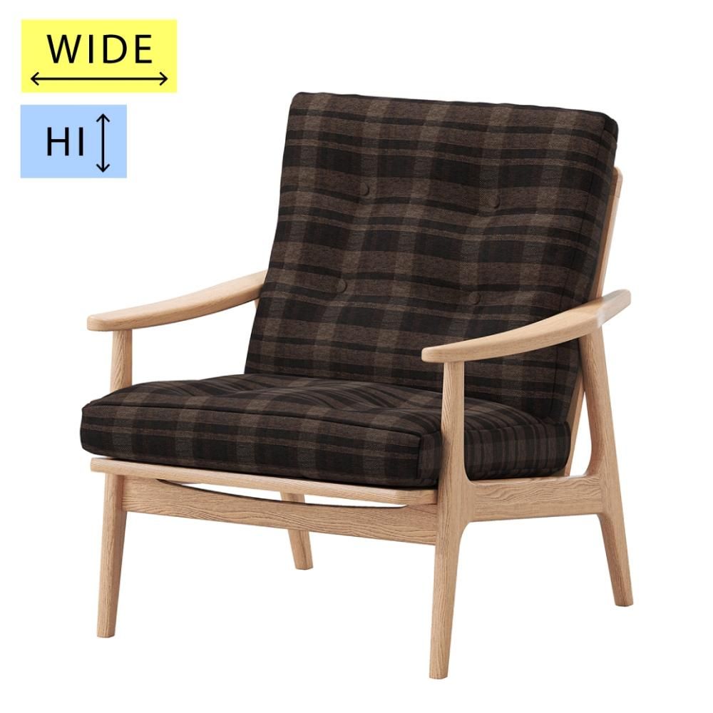 MARUNI60（マルニ60）/ ワイドハイバック / 1シーター / 両肘 / オーク