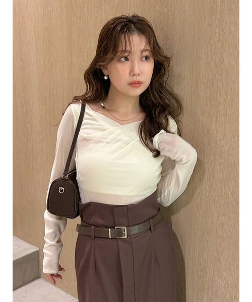 デコルテタックフロッキーチュールトップス(508369214)｜阪急百貨店